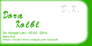 dora kolbl business card